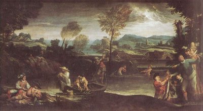 The Fishing by Annibale Carracci